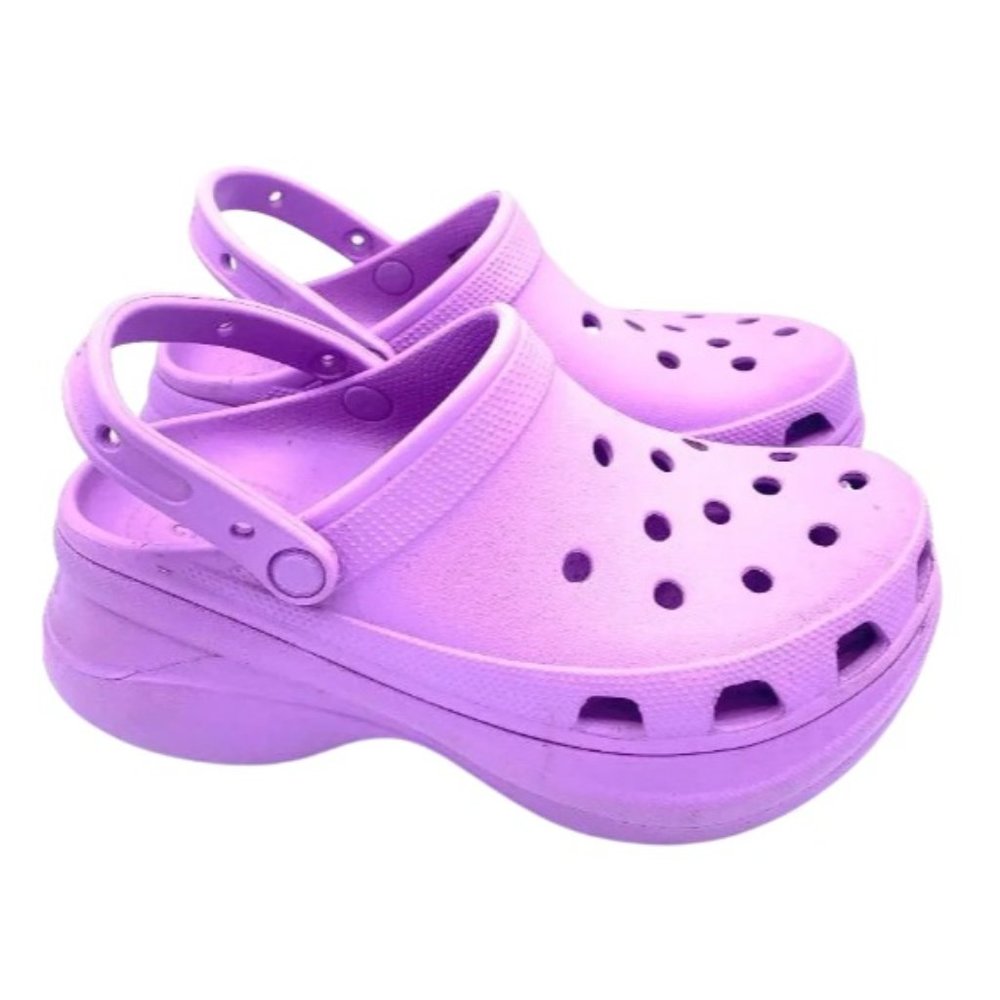 CROCS WOMEN Platform sandal slippers, color PURPLE - 10
